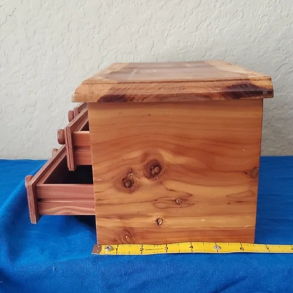 Wooden Miniature Dresser with Drawers Jewelry Box - Picture 3 of 7